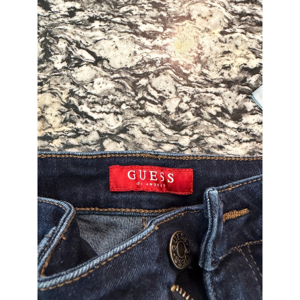 Guess Los Angeles Dark Wash Cargo Jeans Straight Leg Utility Pants 29x30 - Picture 3 of 6